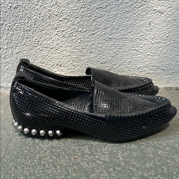 Jeffery Campbell Barnett Studded Pointed Toe Loafers Size 8.5 Business Casual - Picture 1 of 9
